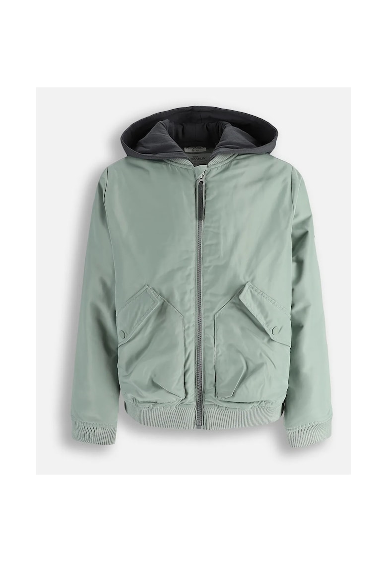 bomber verde - impermeabilă - glug - Verde