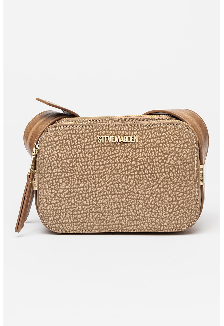 Geanta crossbody cu doua compartimente - Maro taupe