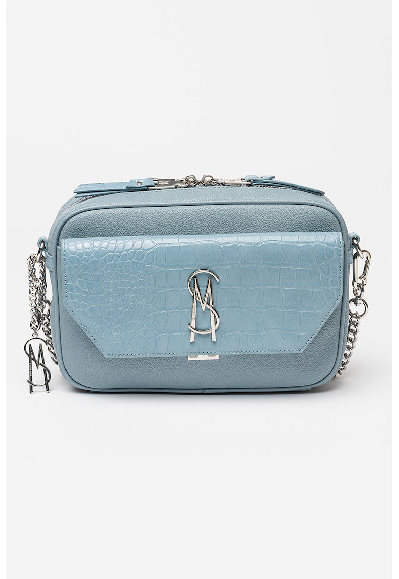Geanta crossbody din piele ecologica - Albastru prafuit