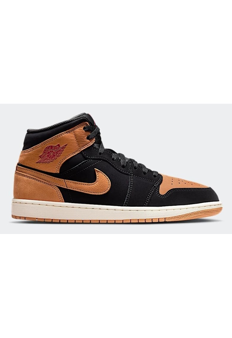 Pantofi sport barbati AIR JORDAN 1 MID SE - Piele ecologica - Negru - Negru