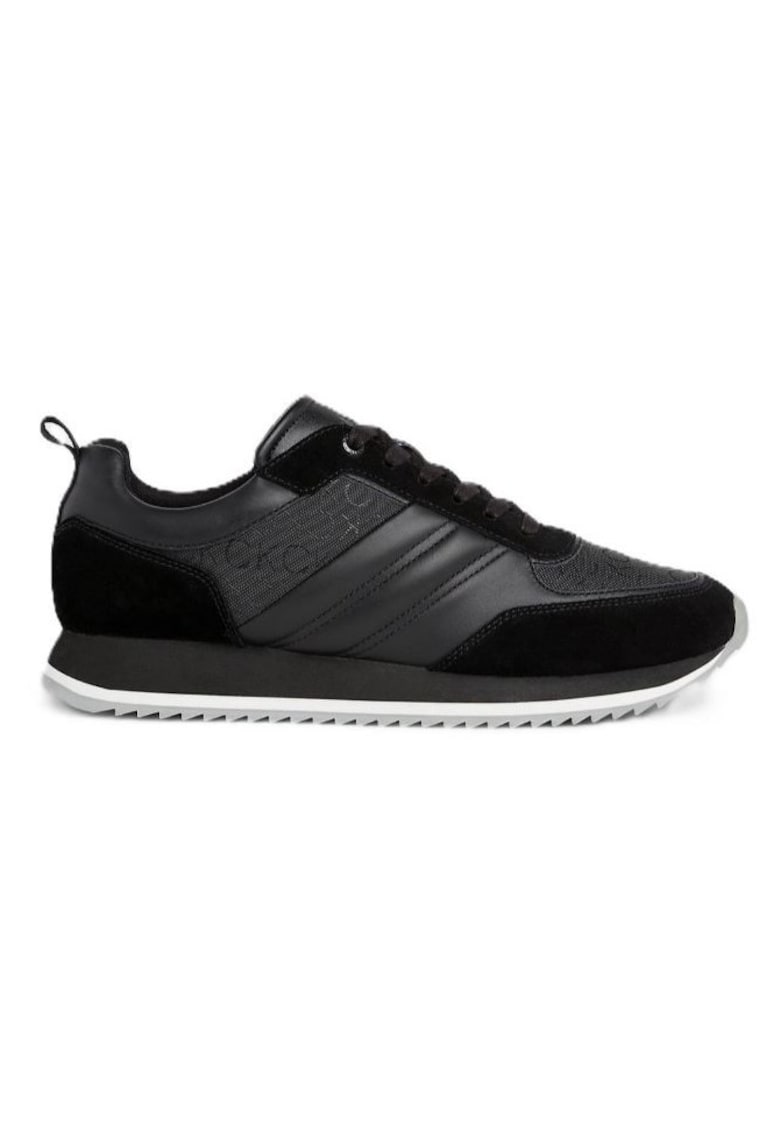 Pantofi sport barbati LOW TOP LACE UP MONO - Piele naturala - Negru -