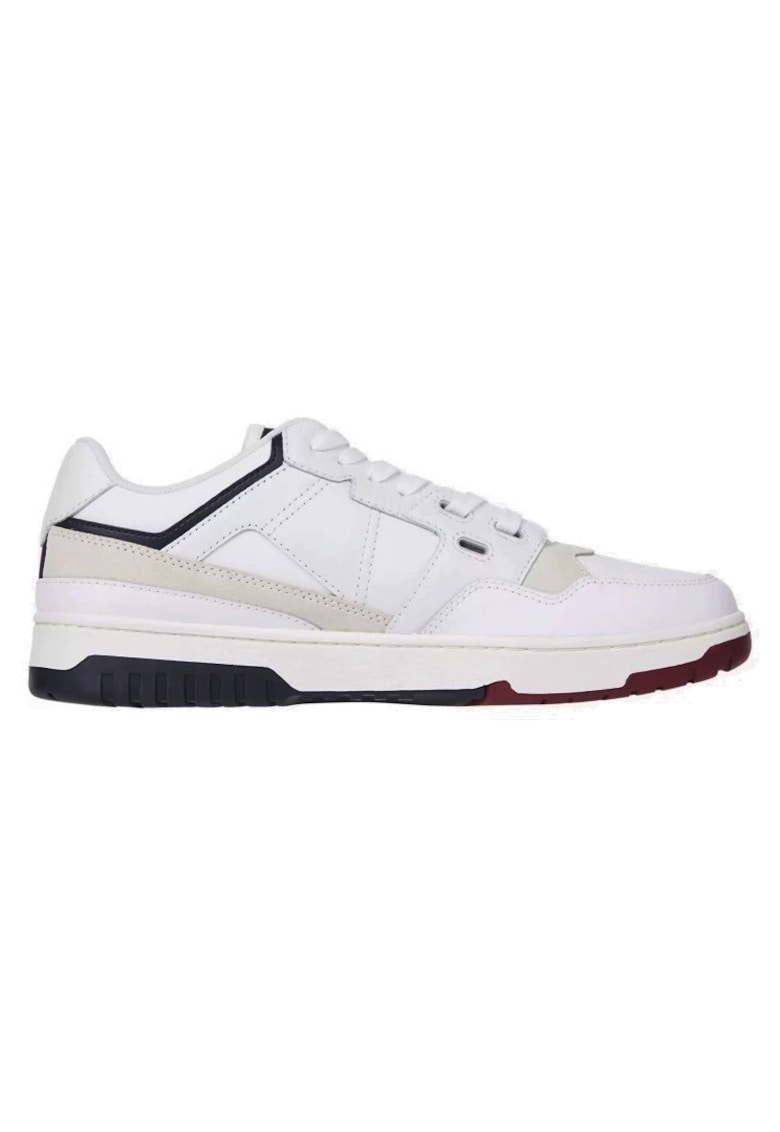 Pantofi sport barbati TH BASKET STREET RWB - Piele naturala - Alb -