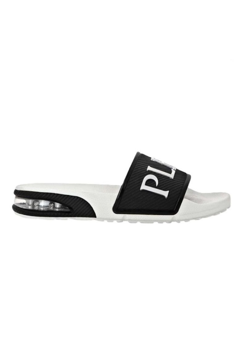 Papuci barbati Slides - Sintetic - Alb - Alb