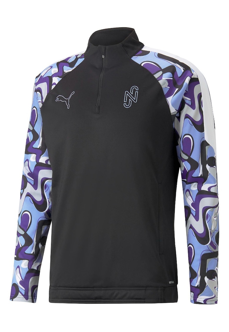 Bluza barbati cu fermoar Neymar JR Creativity Trg Top - Sintetic - Negru - Negru