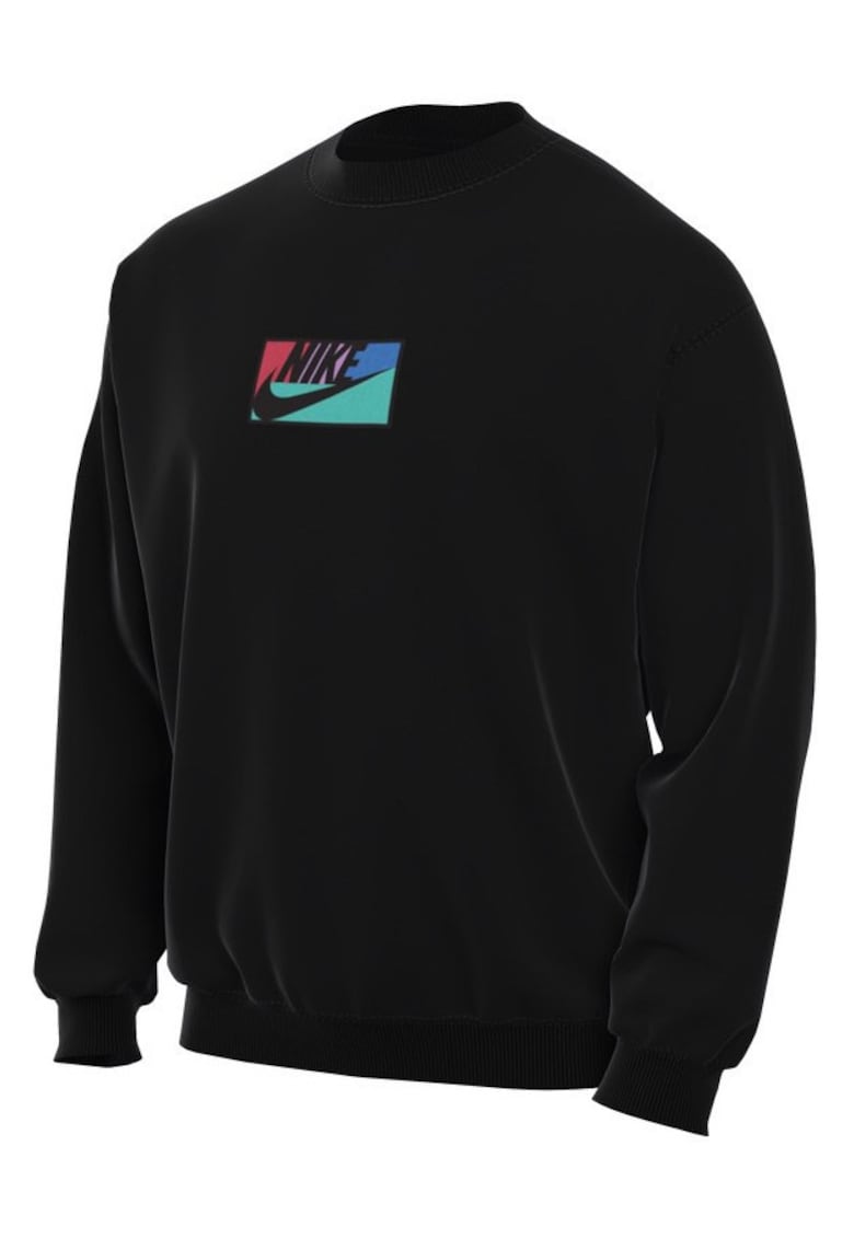 Bluza barbati M NK CLUB+ BB CREW PATCH GX - Bumbac - Negru -
