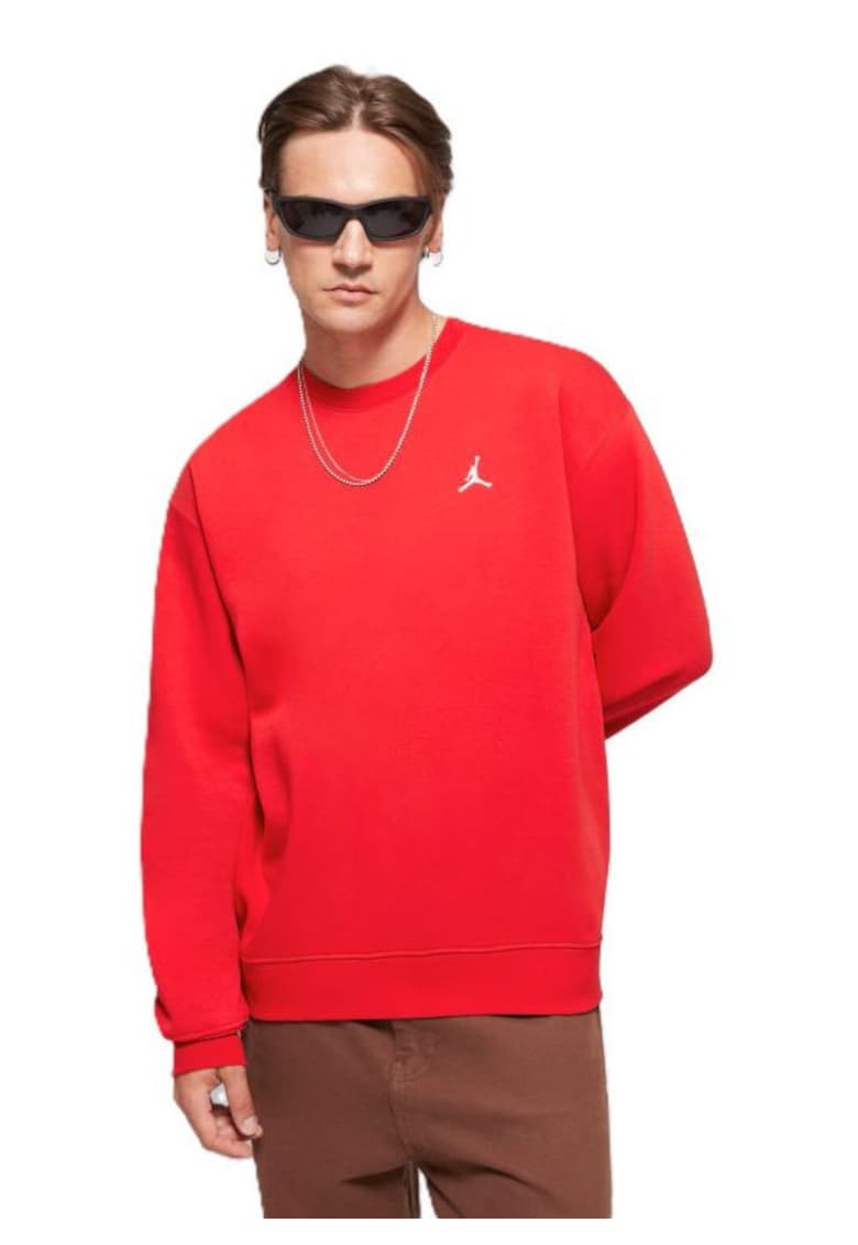 Bluza barbati M J BRK FLC CREW - Bumbac - Rosu - Rosu