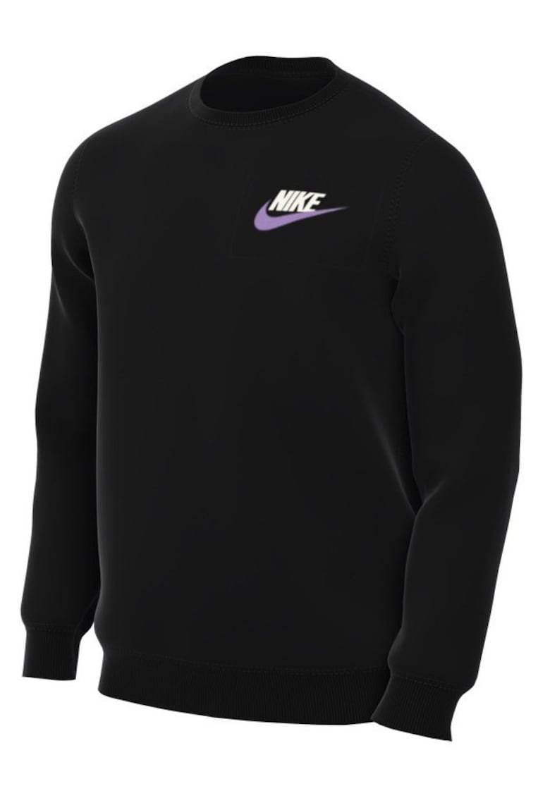 Bluza barbati M NK CLUB+ FT LBR CREW - Bumbac - Negru -