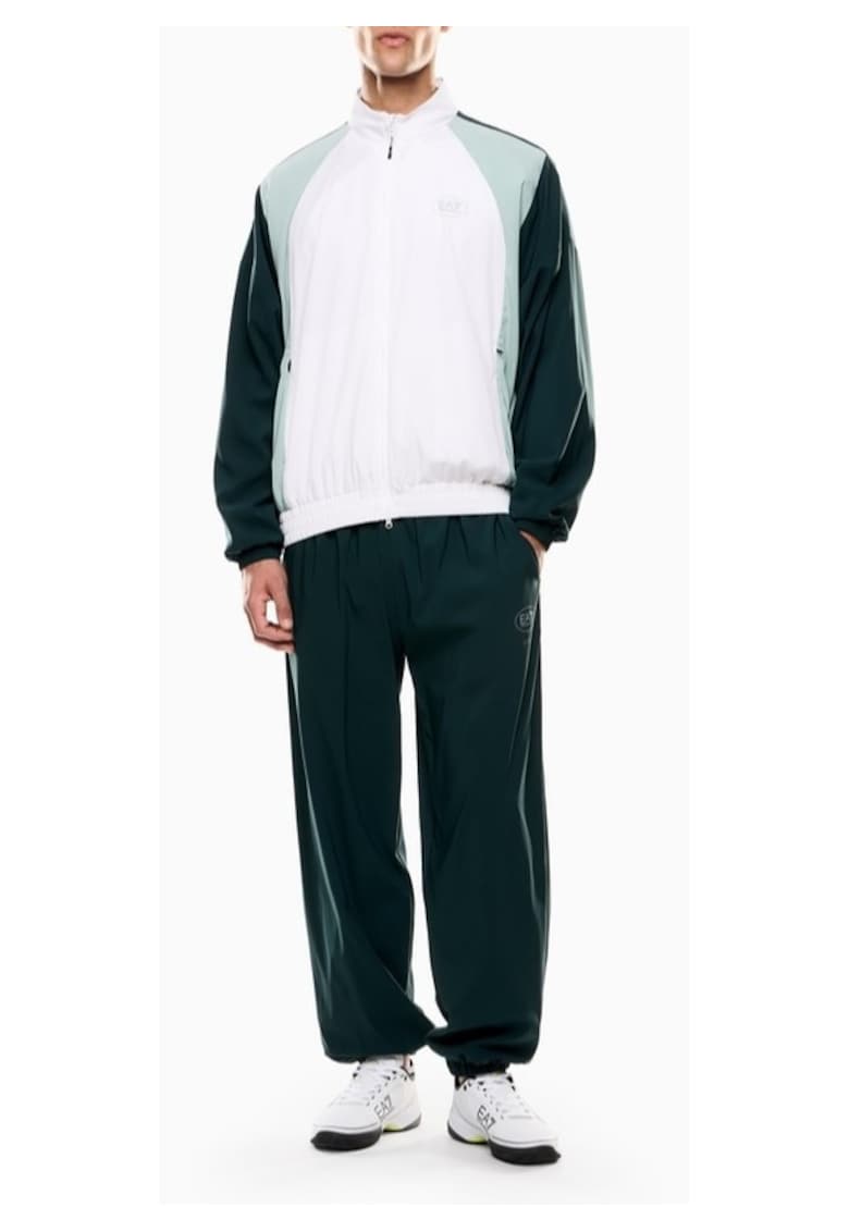 Trening barbati TENNIS PRO M T-SUIT T-TOP FZ CH PL ST COLORBLOCK - Poliester - Alb