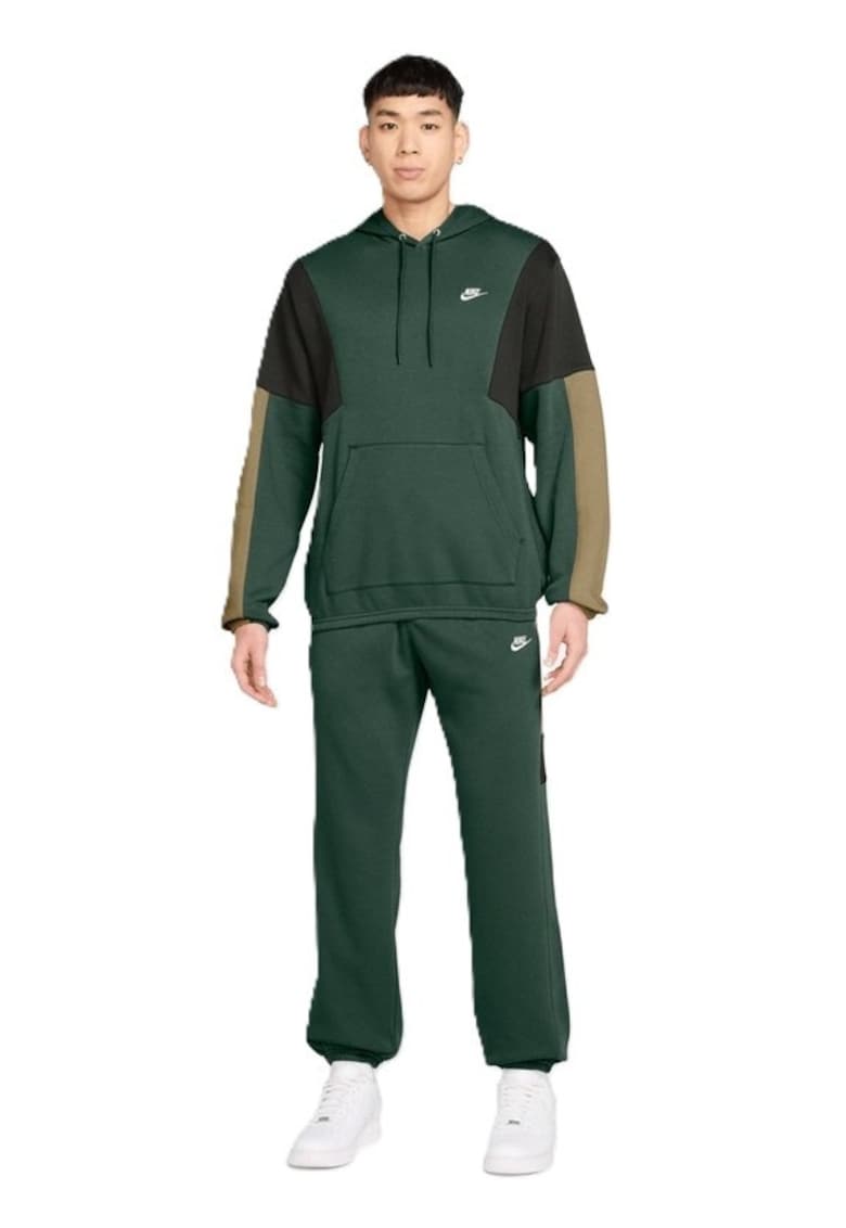 Trening barbati M NK CLUB FLEECE HDED TRACK GX - Bumbac - Verde -