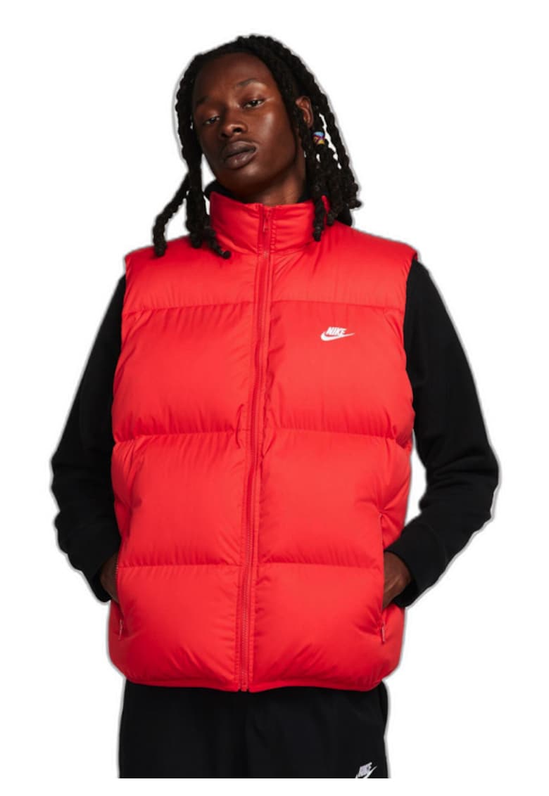 Vesta barbati M NK TF CLUB PUFFER VEST - Poliester - Rosu - Rosu