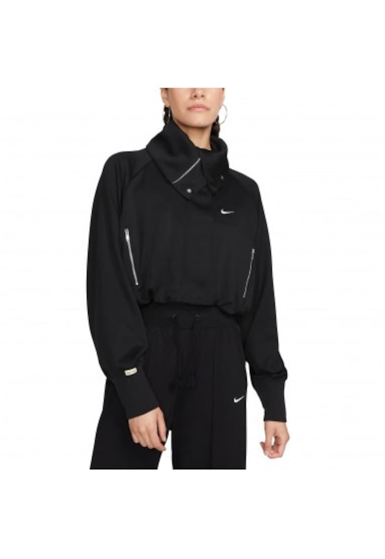 Jacheta dama W NSW CLLCTN CROP TRK JKT - Poliester - Negru -