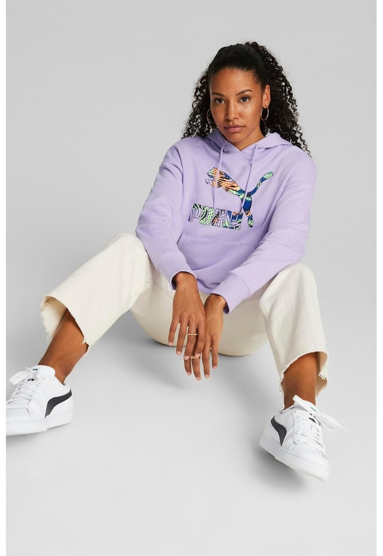 Hanorac dama CLASSICS Logo Infill Hoodie - Bumbac - Mov -