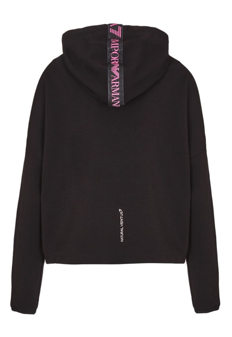 Hanorac dama cu fermoar W HOODIE HZ - Bumbac - Negru - Negru