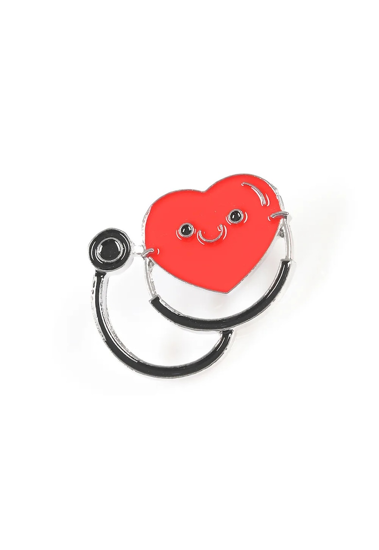 Brosa martisor stetoscop si inima