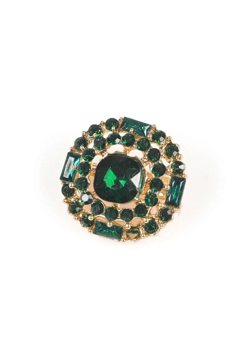 Brosa martisor vintage cu pietre verzi