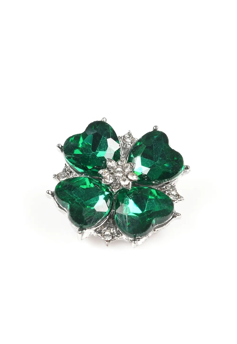Brosa martisor trifoi verde smarald