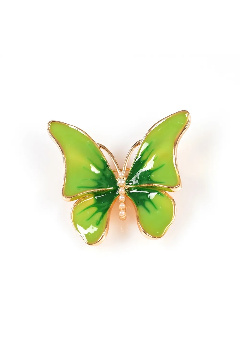 Brosa martisor fluture cu aripi verzi