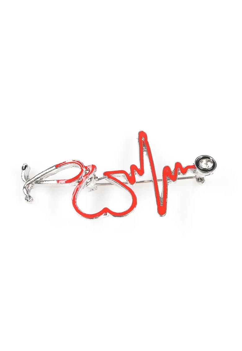 Brosa martisor ritm cardiac cu stetoscop