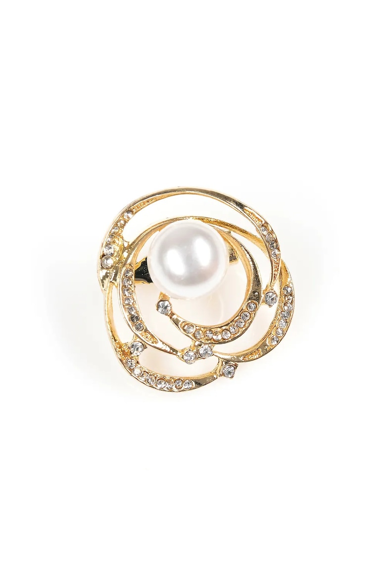 Brosa martisor floare cu perla