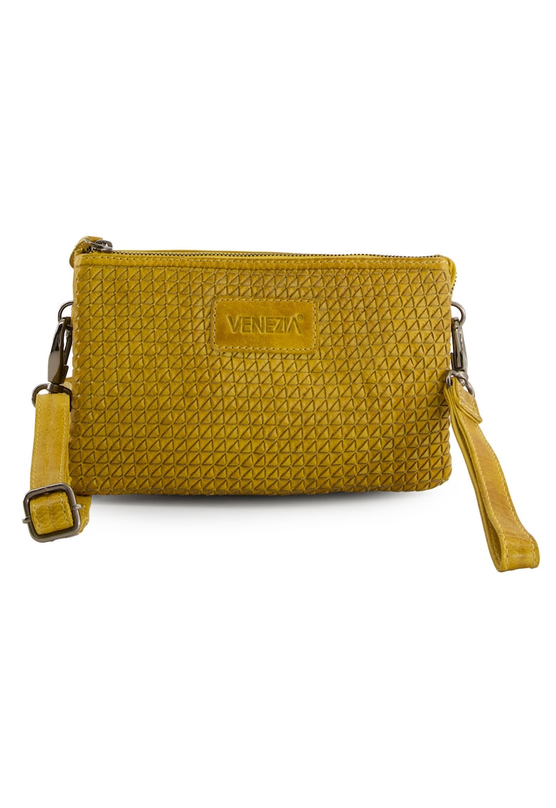 Geanta crossbody din piele naturala cu curea detasabila