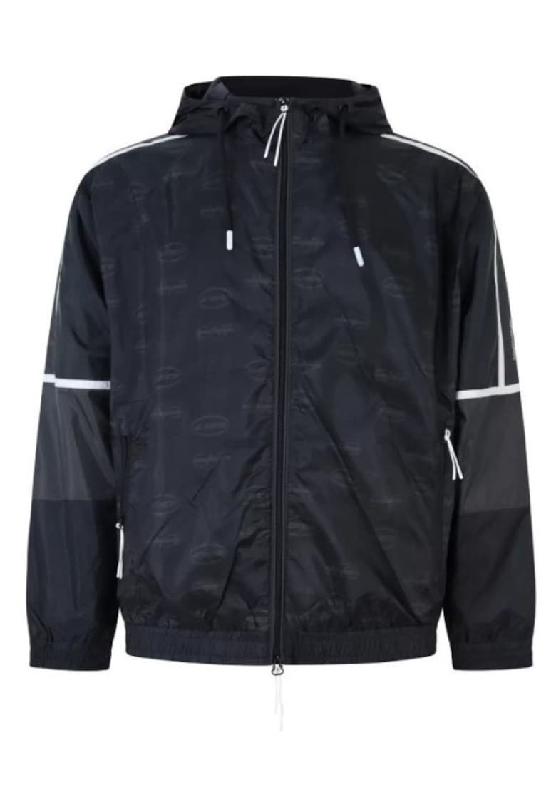 Hanorac barbati cu fermoar TRAIN GRAPHIC SERIES M HOODIE FZ MONOGRAM ALL OVER PL - Poliester - Negru - Negru