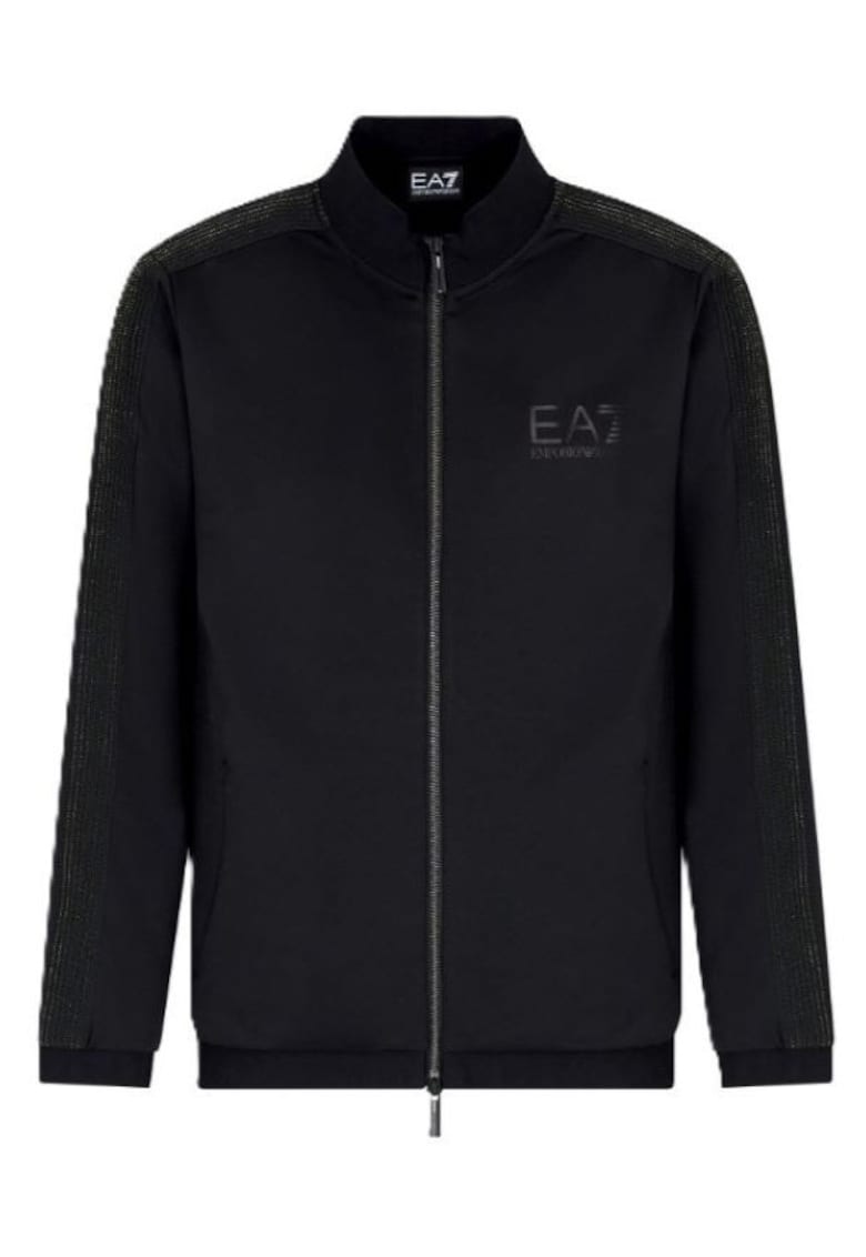 Hanorac barbati cu fermoar M T-TOP FZ PL ST - Bumbac - Negru - Negru
