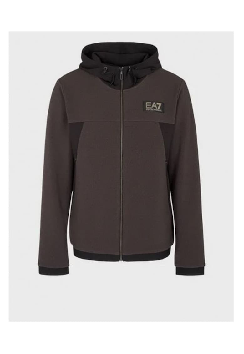 Hanorac barbati cu fermoar M Hoodie Fz St Pq - Bumbac - Negru - Negru