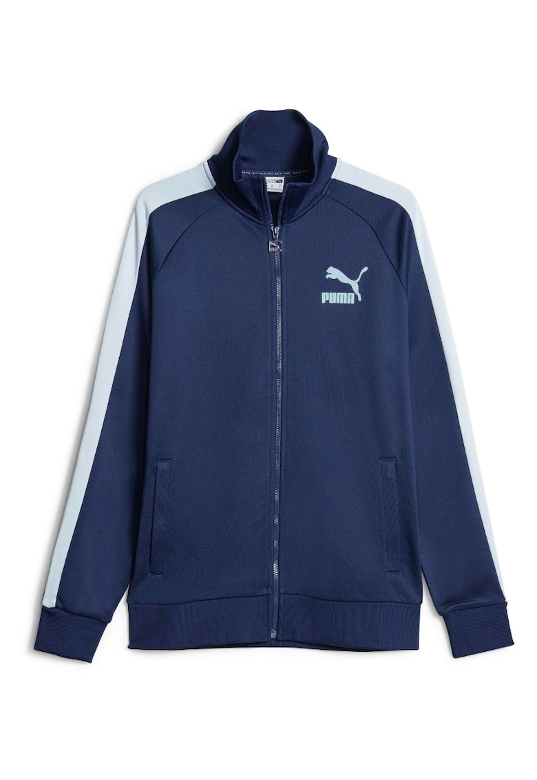 Hanorac barbati cu fermoar T7 ICONIC Track Jacket - Poliester - Albastru -