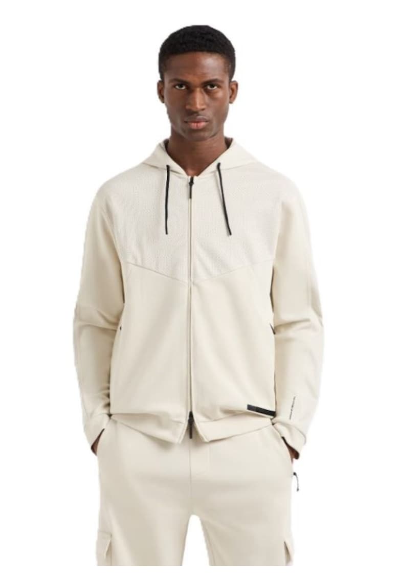 Hanorac barbati cu fermoar M HOODIE FZ CO PL - Bumbac - Bej - Bej