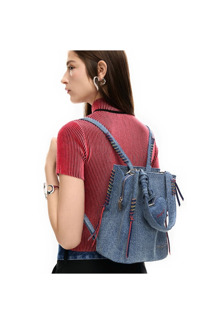 Rucsac dama - Denim - albastru - 23x15x28 cm