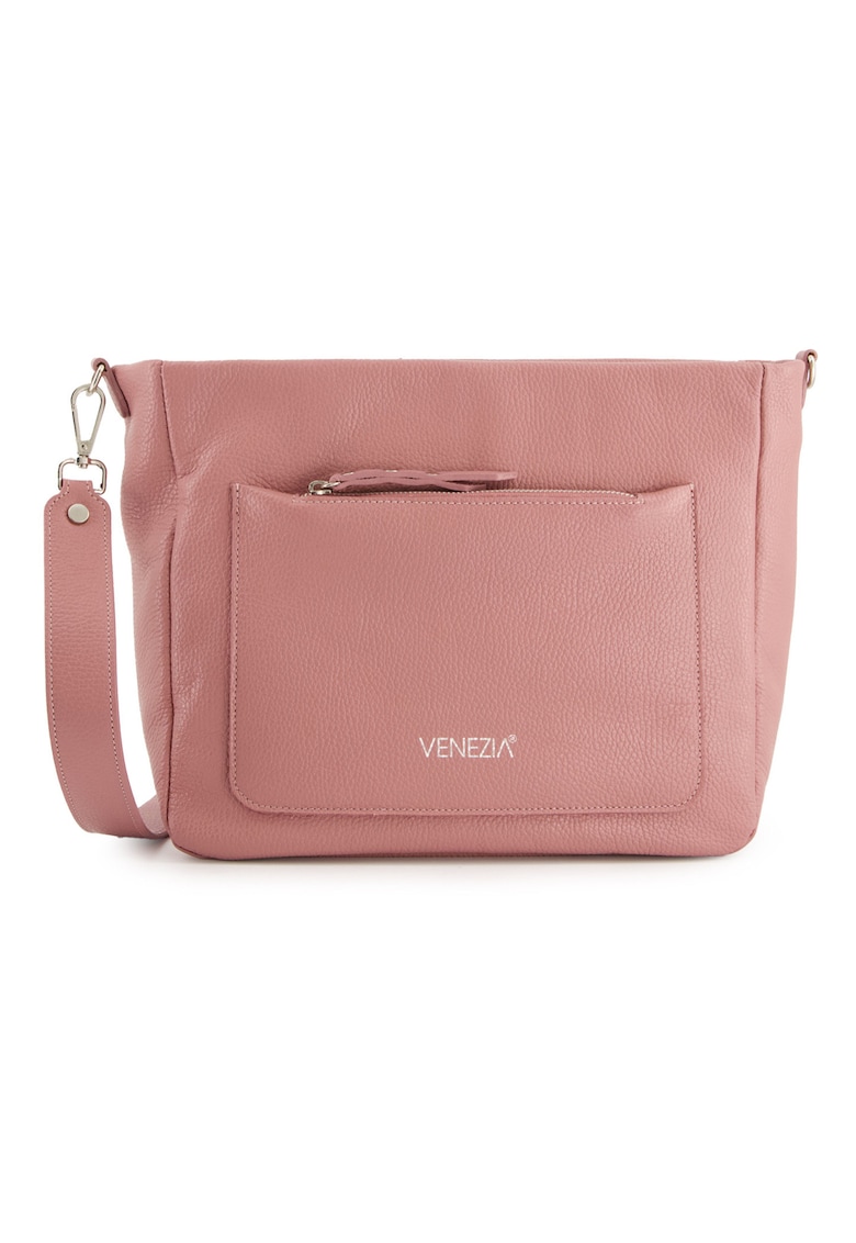 Geanta crossbody din logo cu piele naturala