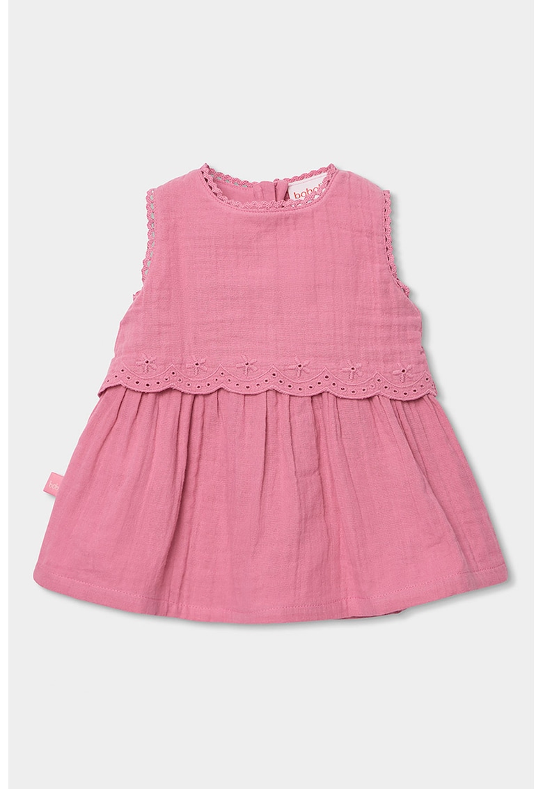 Set de rochie din bumbac si chiloti - Roz