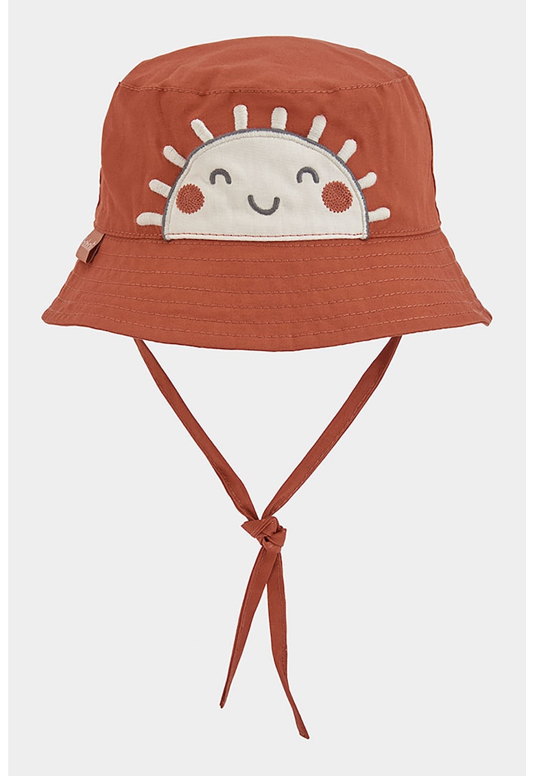 Palarie bucket cu snururi de ajustare - Portocaliu stins