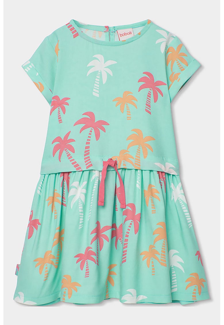 Rochie evazata cu model 2in1 - Verde menta