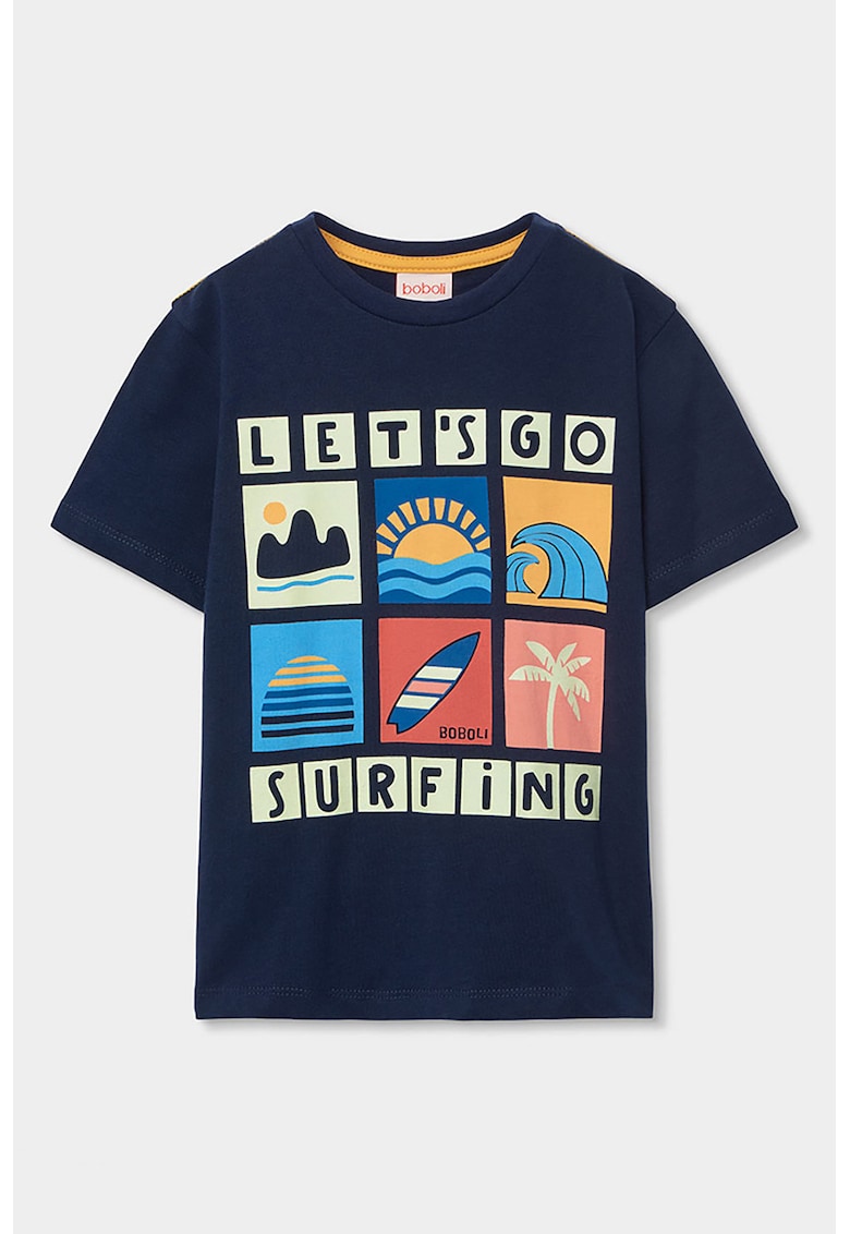 Tricou cu imprimeu - Albastru ultramarin