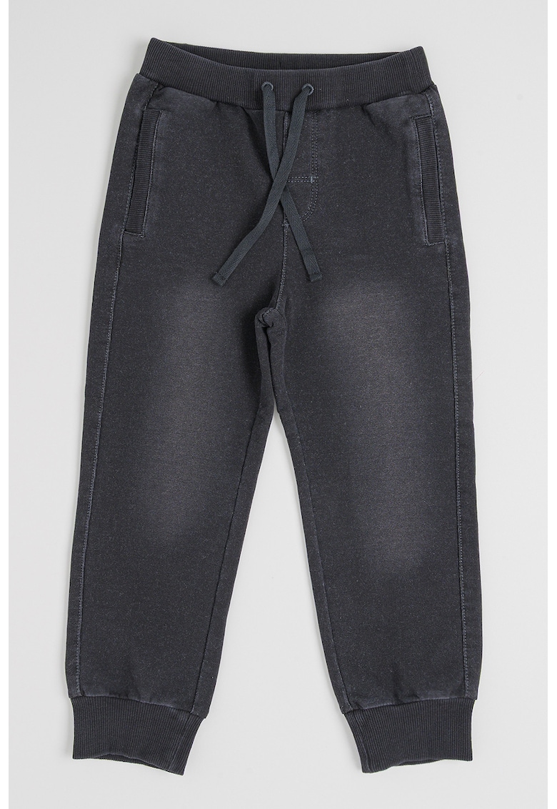 Pantaloni jogger cu doua buzunare - Negru stins
