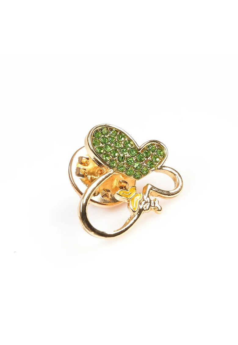 Brosa martisor fluture stilizat cu accente aurii