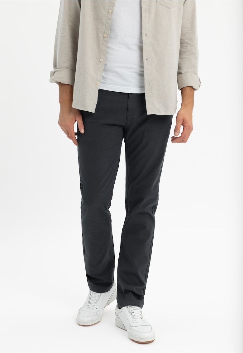 Pantaloni chino din bumbac - Comfort Fit - R-Marshall - albastru marin - Albastru marin
