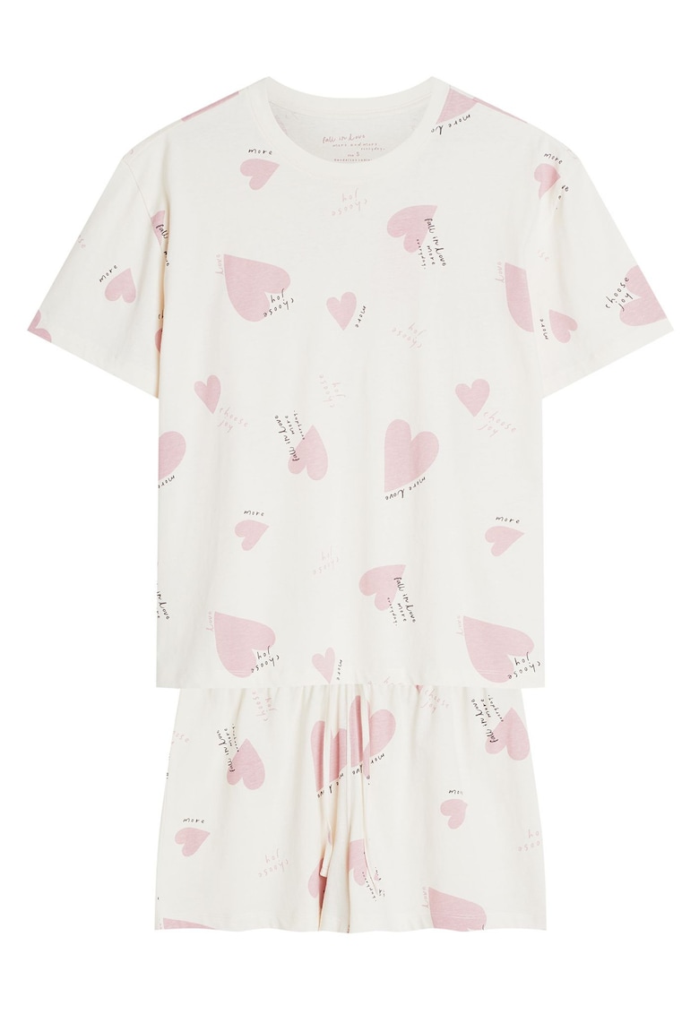 Pijama dama - roz deschis - Elain - Inimioare