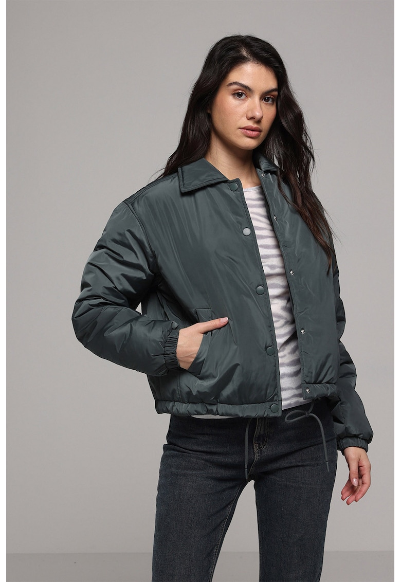 Jacheta bomber cu buzunare laterale - Verde inchis