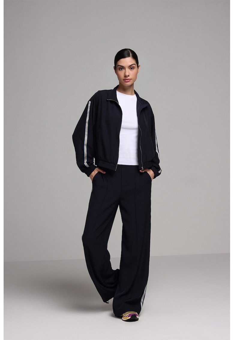 Pantaloni de trening cu talie inalta - Bleumarin