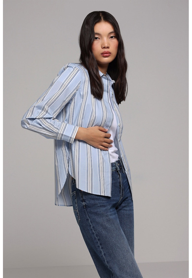 Camasa regular fit cu dungi - Albastru pastel -