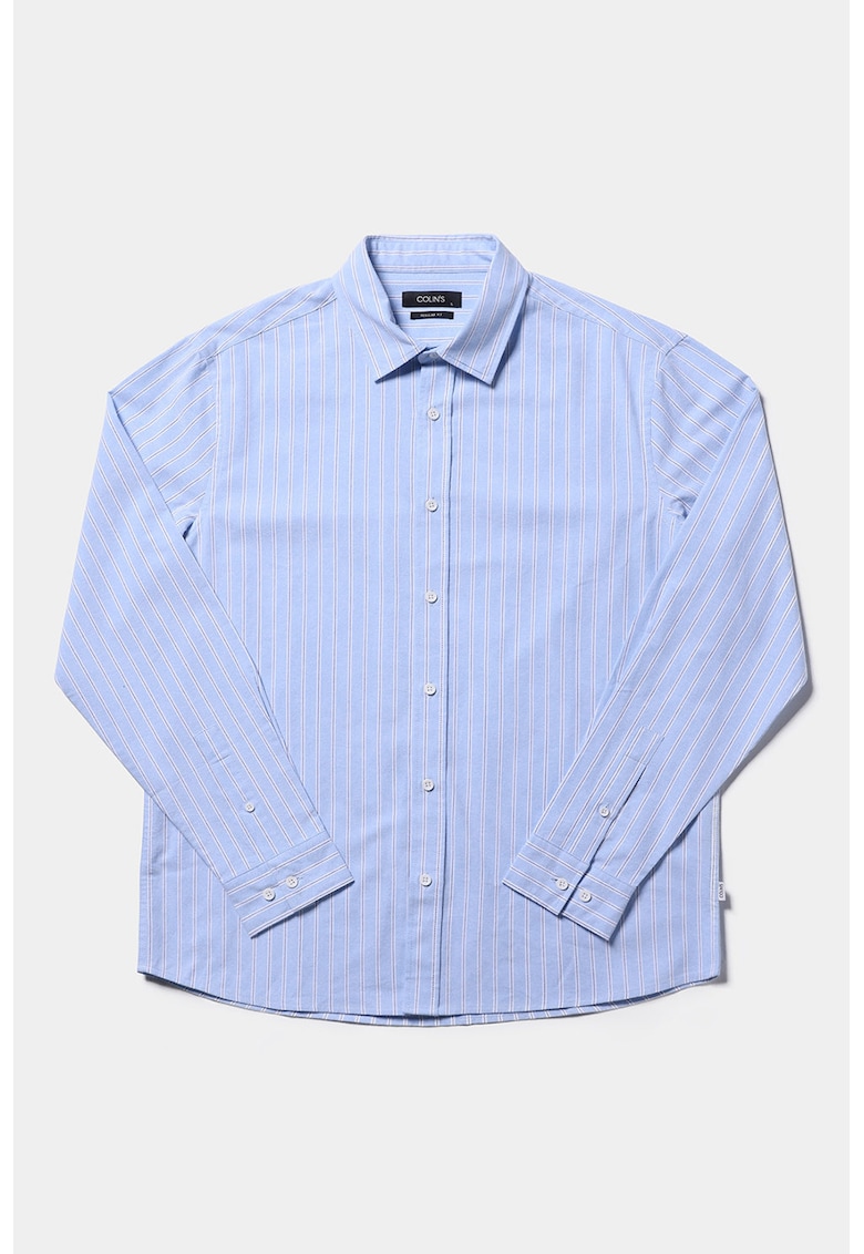 Camasa regular fit cu dungi - Albastru deschis -