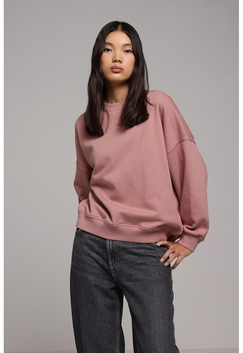 Bluza lejera de trening cu captuseala calduroasa - Roz prafuit