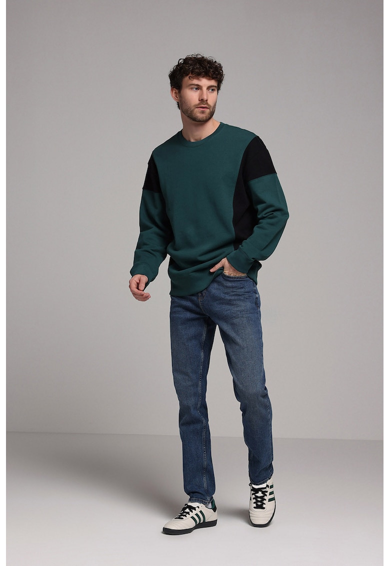 Blugi regular-fit cu design 5 buzunare - Albastru inchis