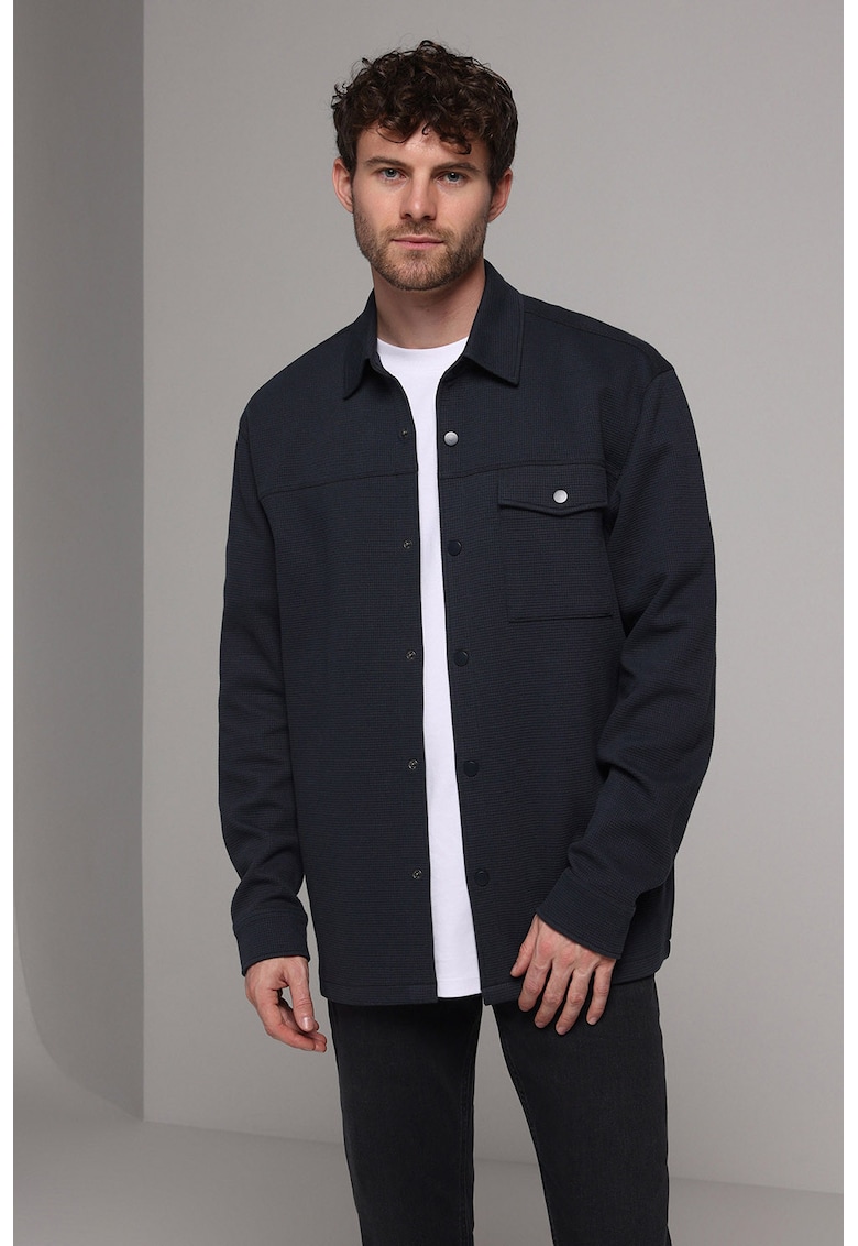 Jacheta-camasa cu buzunar pe piept - Albastru ultramarin