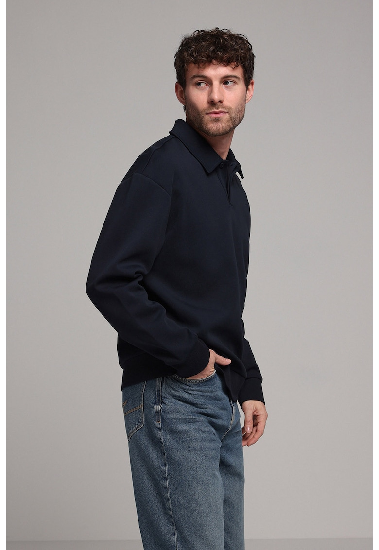 Bluza polo uni - Bleumarin