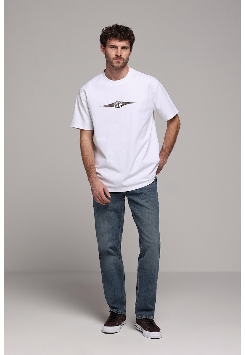 Blugi regular fit cu talie medie - Albastru inchis