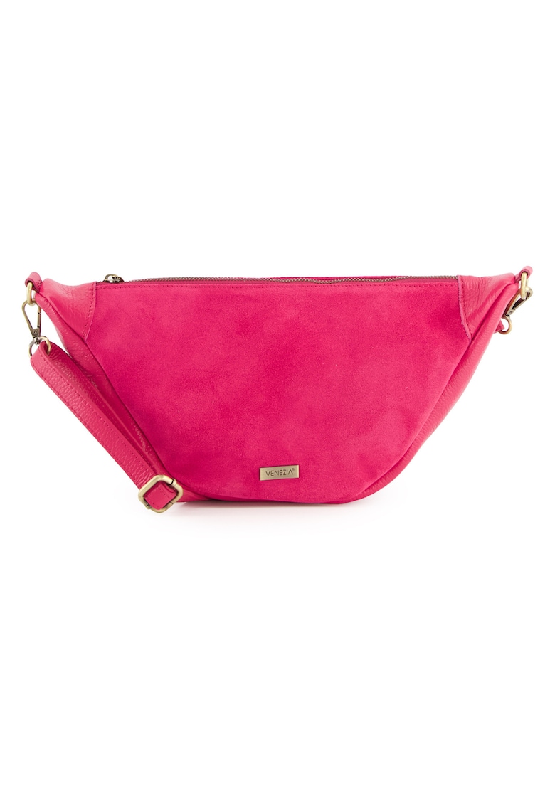Geanta crossbody din piele intoarsa