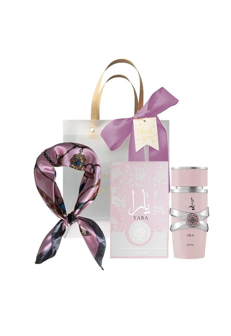 Set Yara Apa de Parfum - Femei - 100 ml + Esarfa satinata + Punga cadou